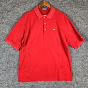 Vintage Masters Collection Polo Shirt Mens Large Red Golf